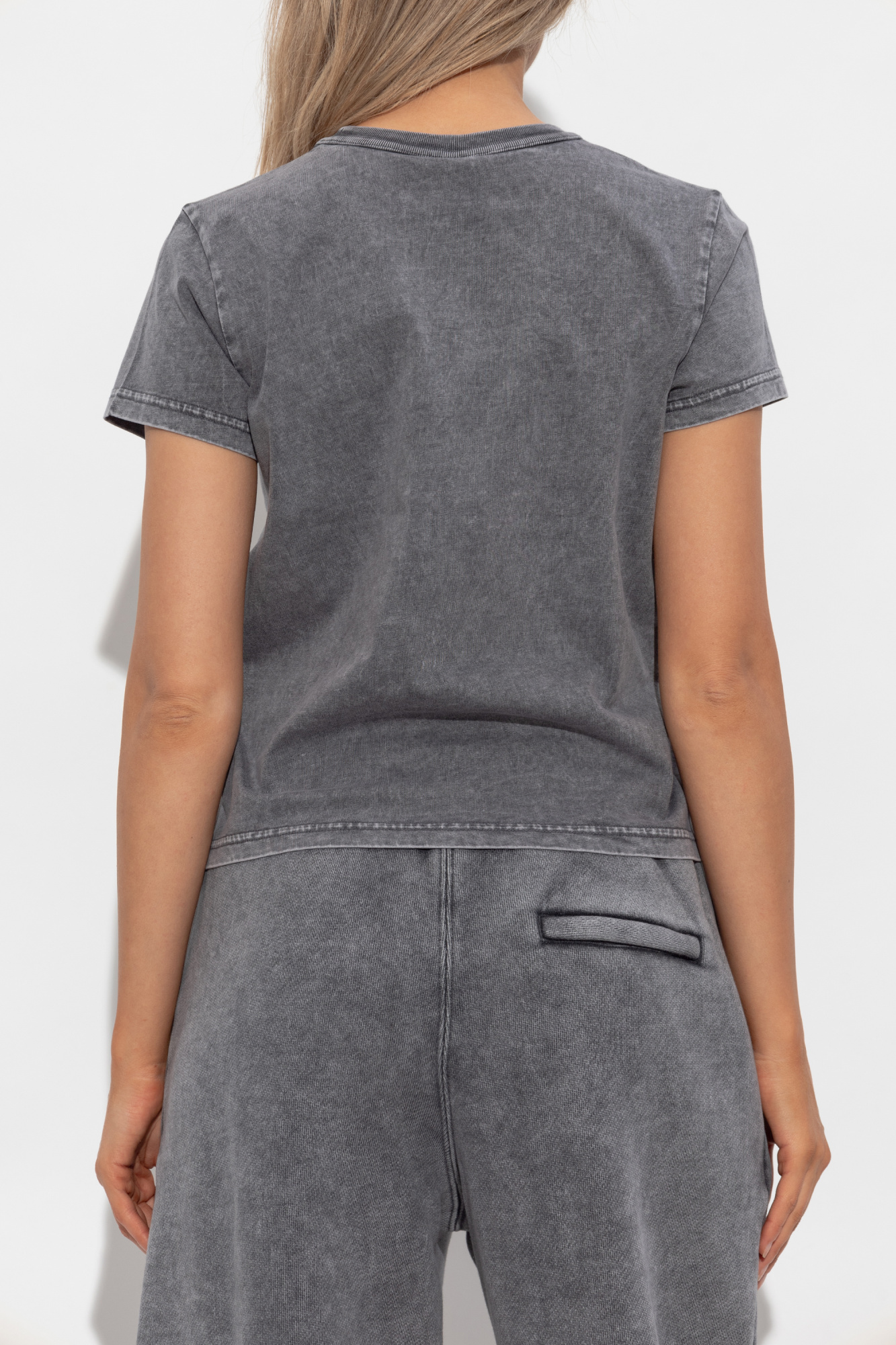 Grey T-shirt with printed logo T by Alexander Wang - Vitkac GB